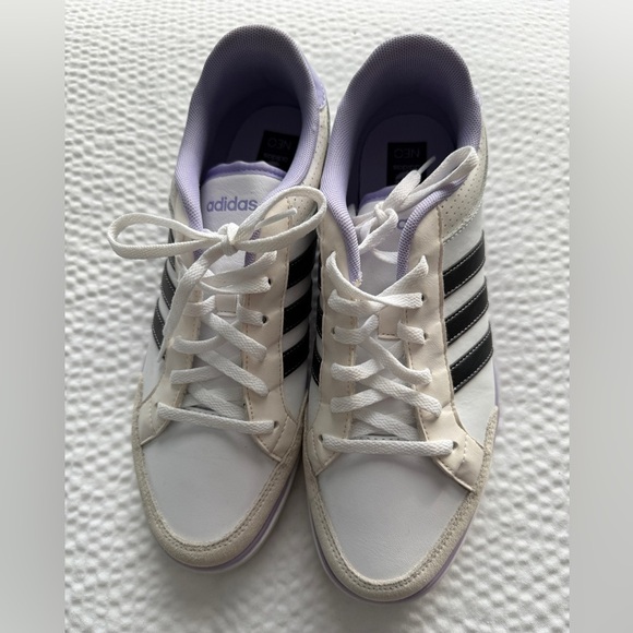 Adidas Neo Label Ortholite Comfort Foam White Purple Shoes Women's Size 8.5 - Picture 6 of 11